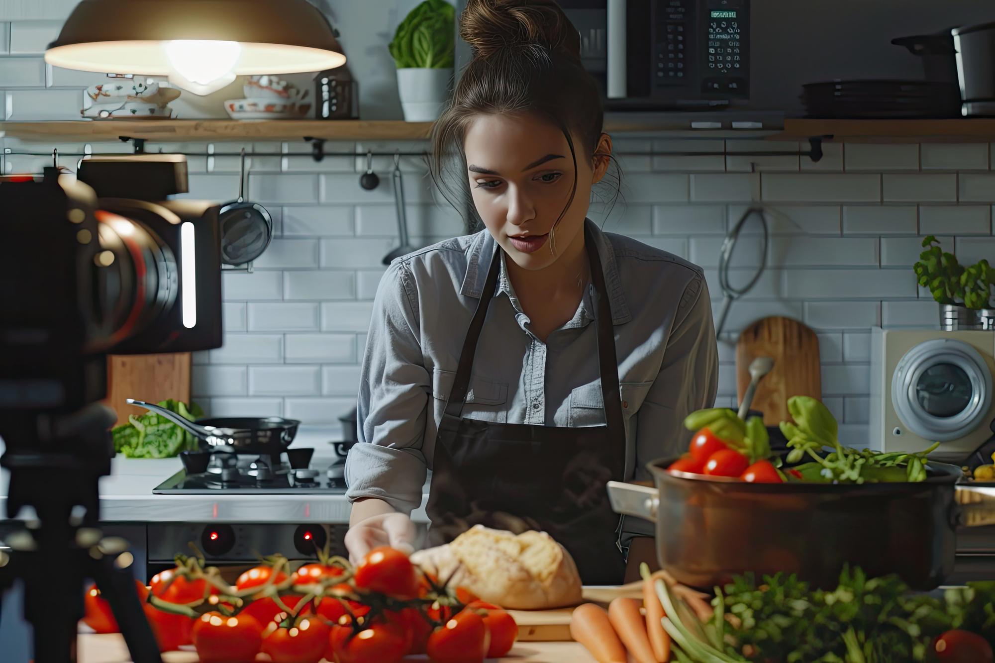 Private online cooking lesson with student